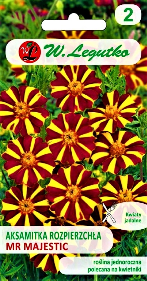 Gvazdikinis serentis Mr. Majestic (lot. Tagetes patula nana) Sėklų 0,3g