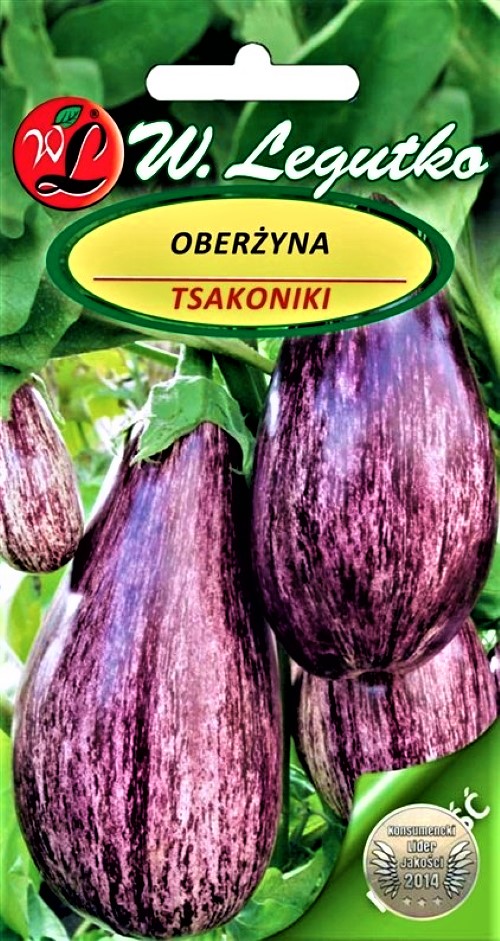 Baklažanas Tsakoniki (lot. Solanum melongena) Sėklų 0,5g