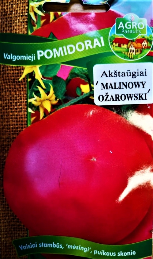 Valgomieji pomidorai Malinowy Ozarowski (lot. Lycopersicon esculentum) 65 sėklos