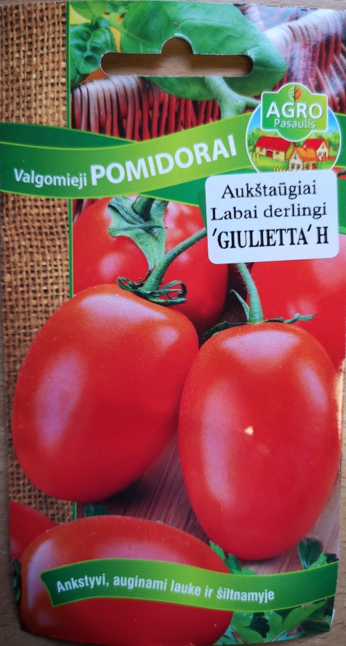 Valgomieji pomidorai 'GIULIETTA' H (lot. Lycopersicon esculentum) 10 sėklų