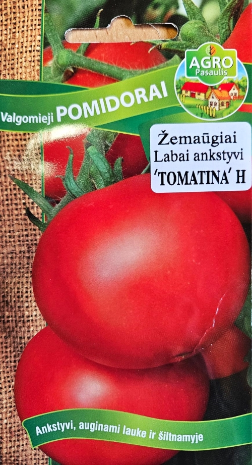 Pomidorai Tomatina H (Lycopersicon esculentum) 10 sėklų