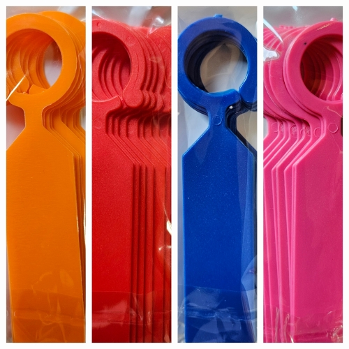 Etiketės pakabinamos su kilpa, 11(7,5)cmx2,4cm, 10vnt