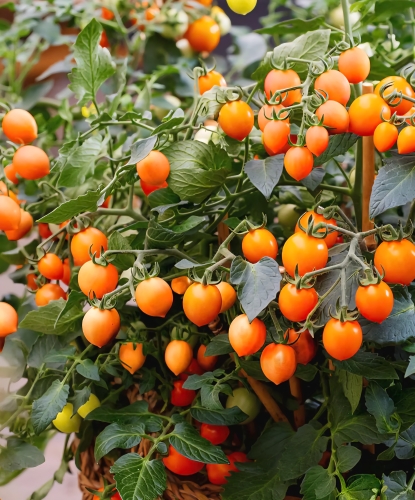 Valgomieji pomidorai Tiny Temptation Orange F1  (Solanum lycopersicum) 5 sėklos