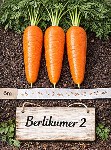 Valgomosios morkos Berlikumer 2, 6m juosta (lot. Daucus carota)