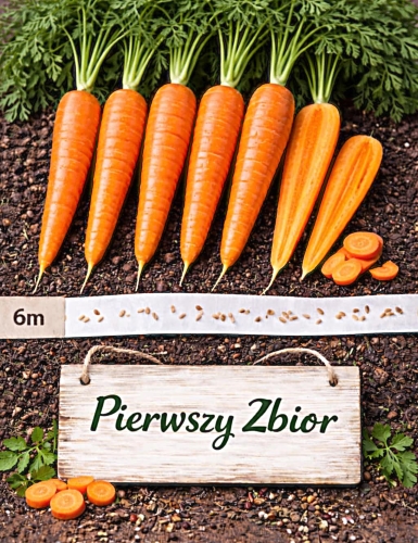 Valgomosios morkos 'Pierwszy Zbior', 6m juosta, (Daucus carota subsp. sativus)