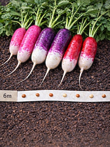 Valgomiej ridikėliai ilgais šakniavaisiais, mišinys', 6m juosta ( Raphanus sativus var. sativus)