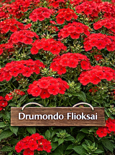 Drumondo flioksai vienmečiai, raudoni 0,8g(Phlox drummondii)