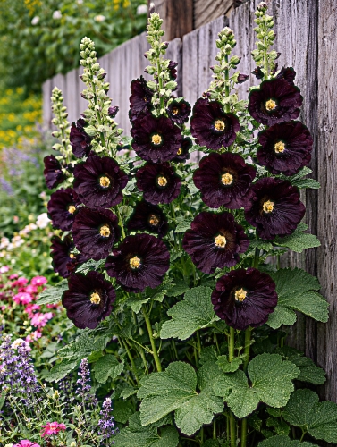 Aukštoji piliarožė ' CZARNA ciemnopurpurowa'  1g  (Althaea rosea var. nigra)