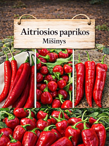 Vienmetės aitriosios paprikos, veislių  mišinys (švelnios-aitrios) 0,6g (Capsicum annuum)