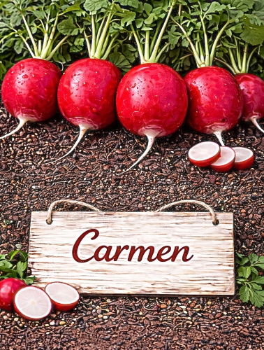 Valgomiej ridikėliai 'Carmen' 400 sėklų ( Raphanus sativus var. sativus)