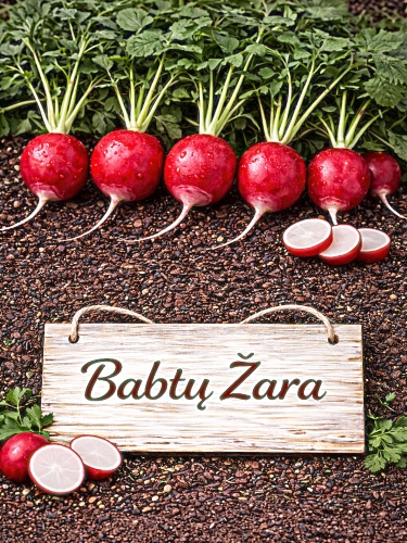 VALGOMIEJI RIDIKĖLIAI 'BABTŲ ŽARA' 390 sėklų (RAPHANUS SATIVUS)