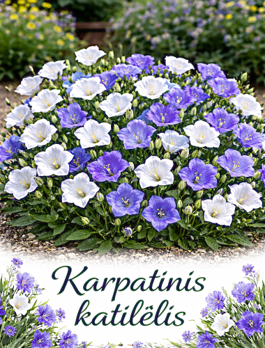 Karpatinis katilėlis (mišinys) Sėklų 0,3g (Campanula carpatica)