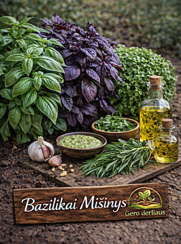 Kvapieji bazilikai veislių mišinys Sėklų 1g (Ocimum basilicum)