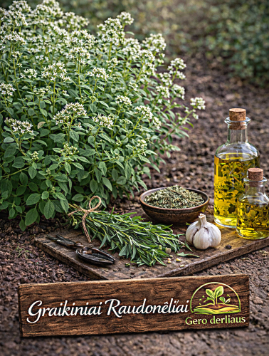 Raudonėliai graikiniai Sėklų 0,1g (Origanum vulgare hirtum)