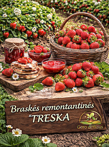 Braškės 'Tresca' 20sėklų (Fragaria X Ananassa)