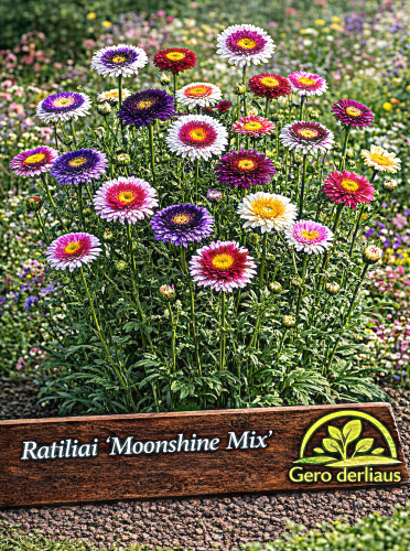 Kininiai ratiliai 'Moonshine Mix'  Sėklų 0,5g (Callistephus Chinensis)