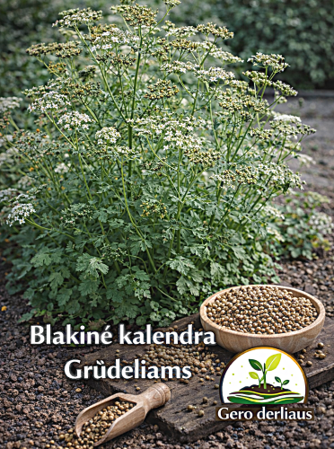 Blakinės kalendros (lot. Coriandrum savivum) 60 sėklų