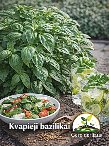 Kvapieji bazilikai 140 sėklų (Ocimum basilicum)