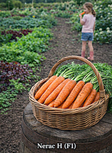 Valgomosios morkos Nerac H(F1) 600 sėklų  (Daucus carota subsp. sativus)