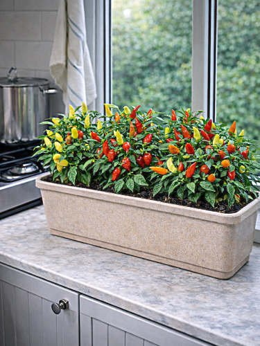 Vienmetė aitrioji mini paprika vazoninė (švelnios) mix 0,6g (Capsicum annuum)