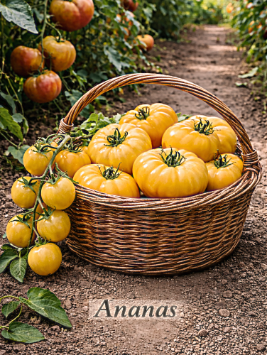 Valgomieji pomidorai 'Ananas' 10 sėklų (Solanum lycopersicum)