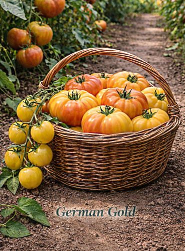 Valgomieji pomidorai 'German Gold', 10 sėklų  (Solanum lycopersicum)