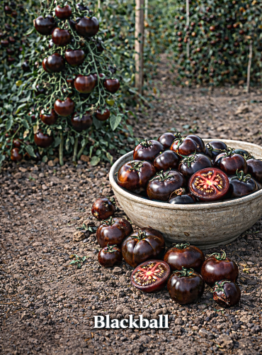 Valgomieji pomidorai 'Blackball' Sėklų 0,2g ( Solanum lycopersicum)