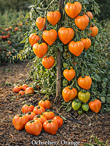 Valgomieji pomidorai 'Ochseherz Orange' 10 sėklų (Solanum lycopersicum)