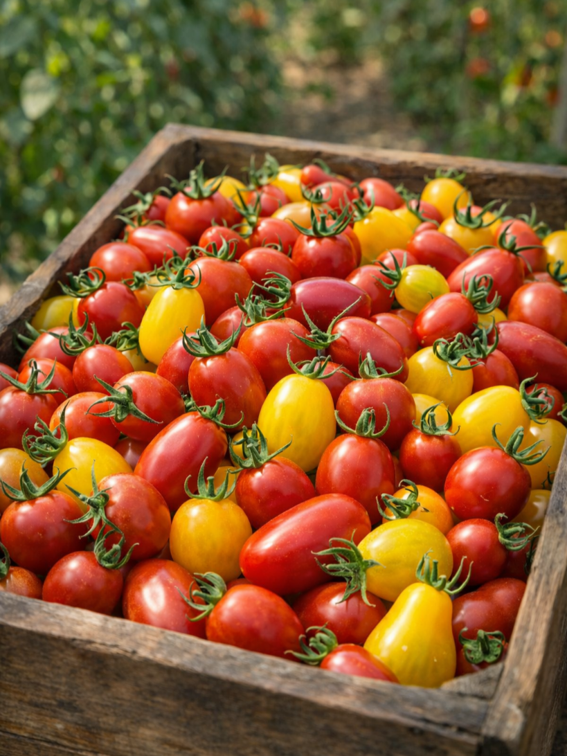 Valgomieji pomidorai, kokteiliniai veislių mišinys 0,9g (Solanum Lycopersicum)