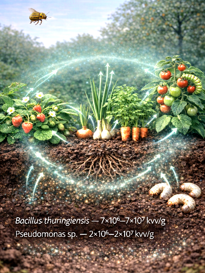 BACILONS-mikroorganizmai Bacillus sp., Pseudomonas sp.