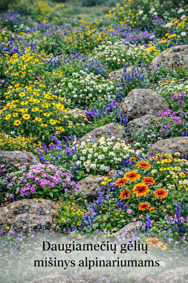 Daugiamečių gėlių mišinys alpinariumams Sėklų 1g