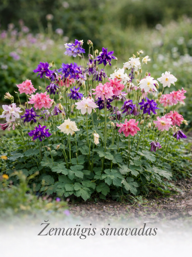 Sinavadasžemaūgis Sėklų 1g (Aquilegia coerulea nana)