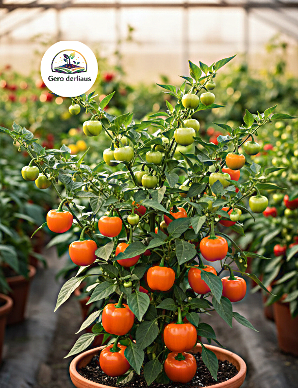 Vienametės (aitriosios) paprikos 'Orange Koral'  5 sėklos (Capsicum annuum)