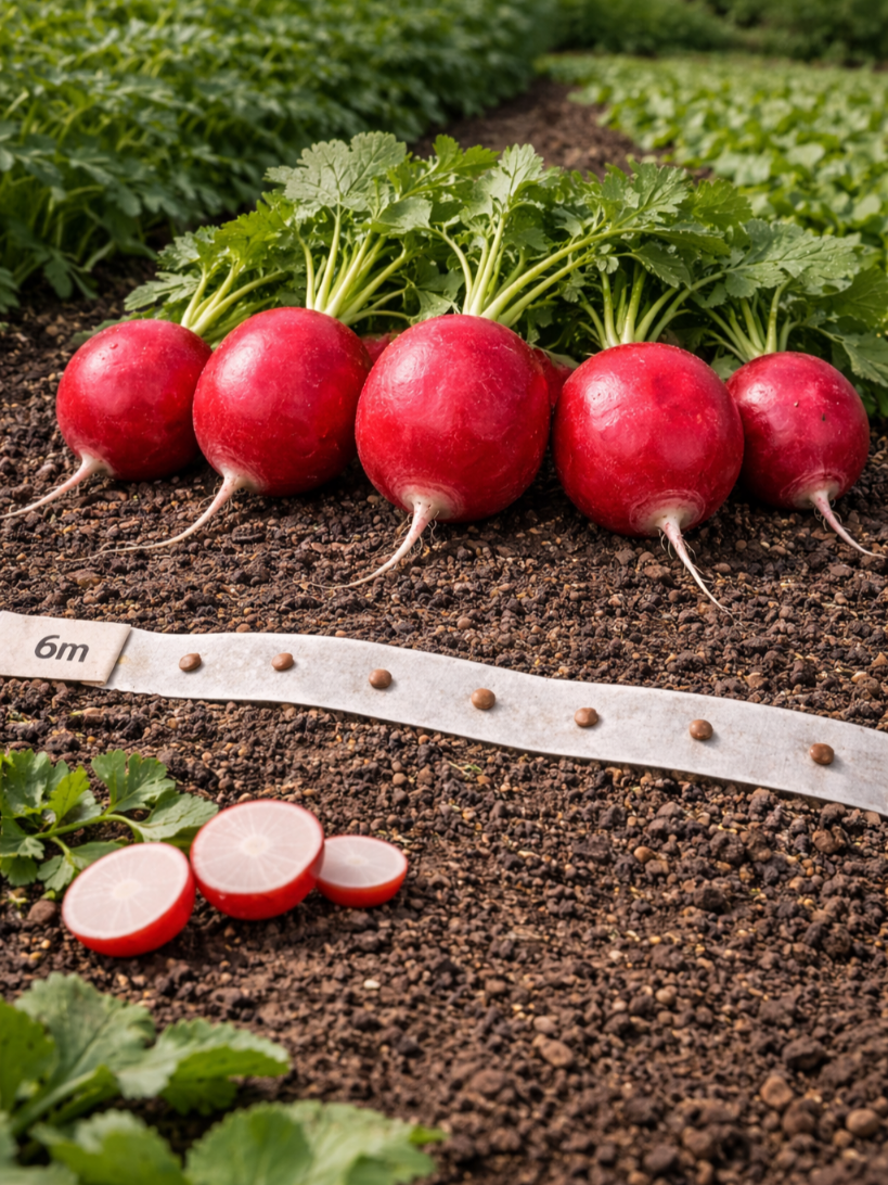 Valgomiej ridikėliai 'Carmen' 6m juosta ( Raphanus sativus var. sativus)