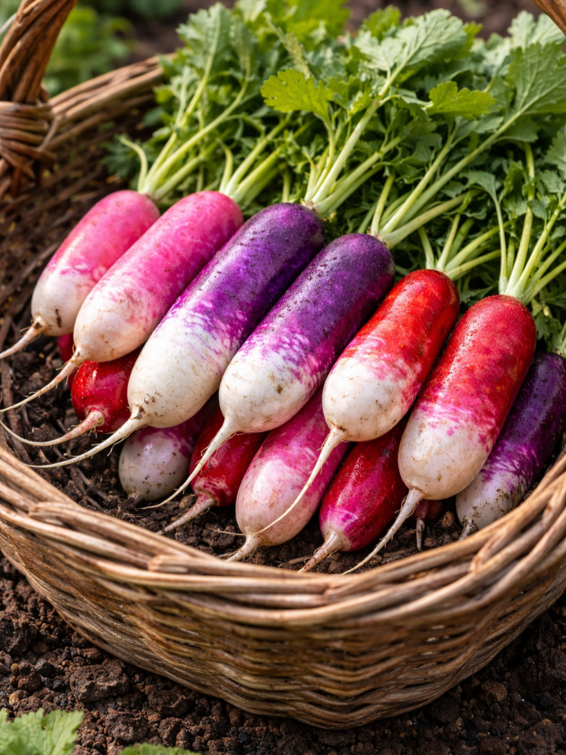 Valgomiej ridikėliai ilgais šakniavaisiais, mišinys', 6m juosta ( Raphanus sativus var. sativus)