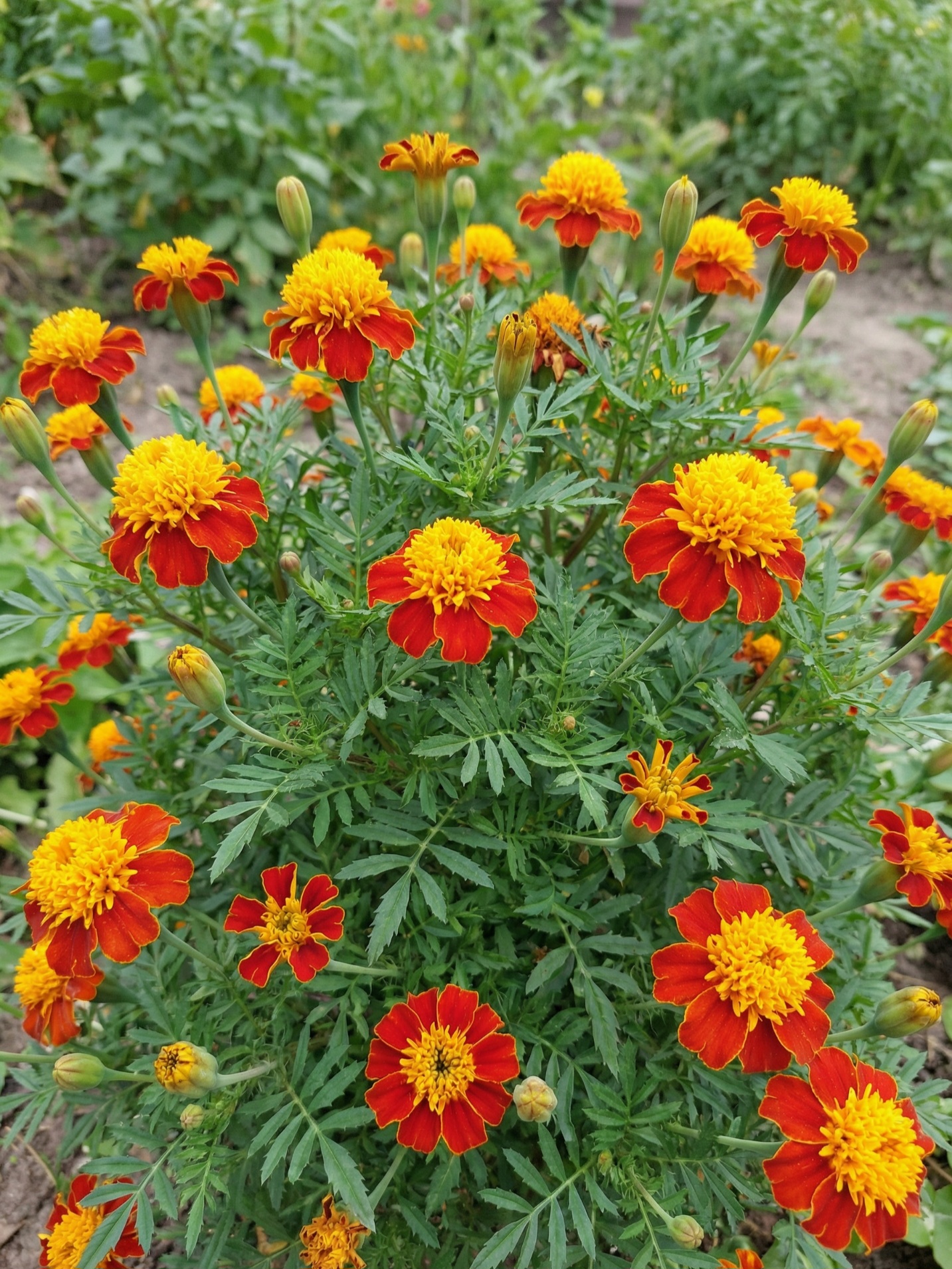 Gvazdikiniai serenčiai 'Orange Flame' Sėklų 1g (Tagetes patula nana)