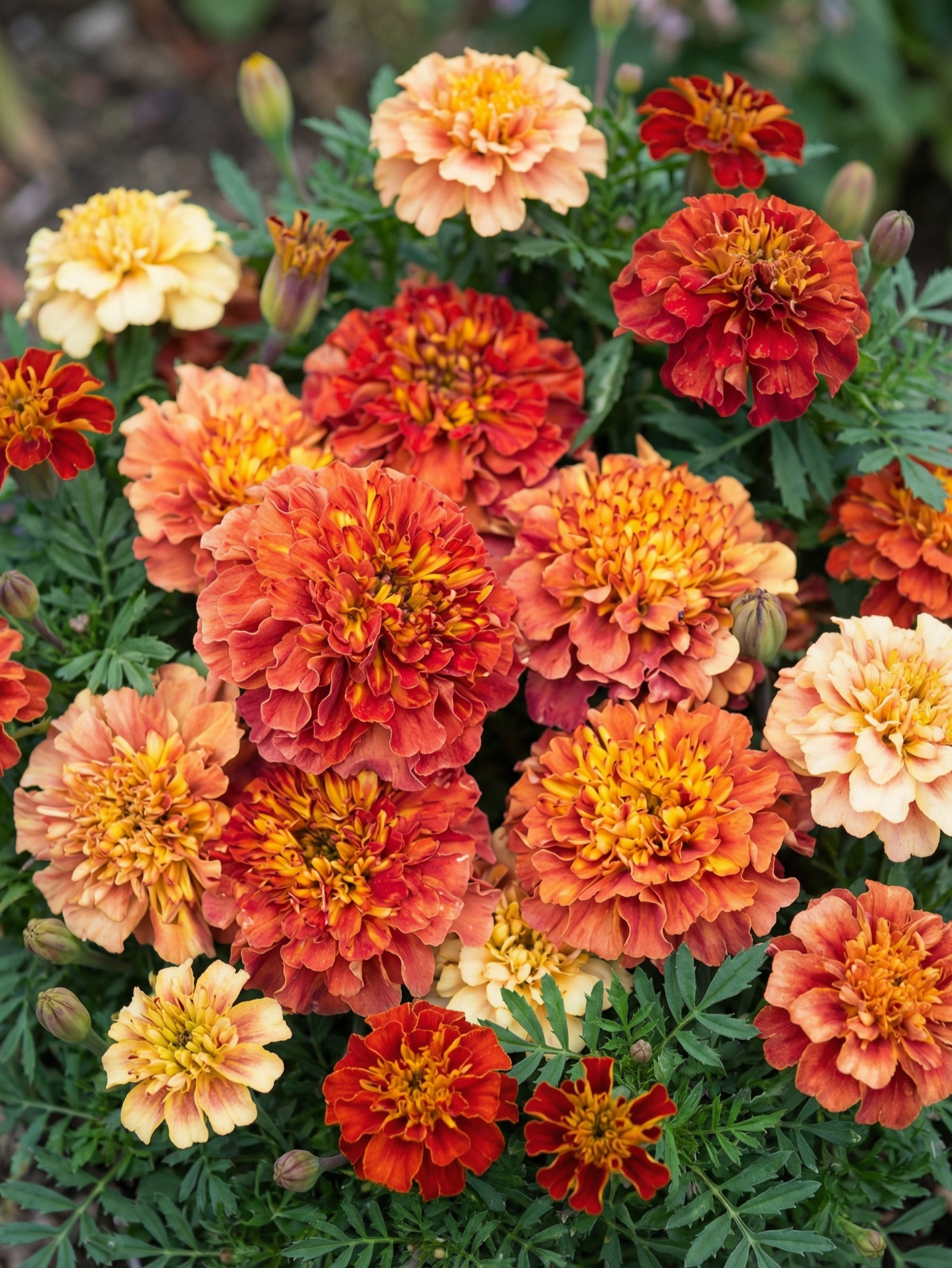 Gvazdikinis serentis 'Strawberry Blonde' (Tagetes patula), 35 sėklos