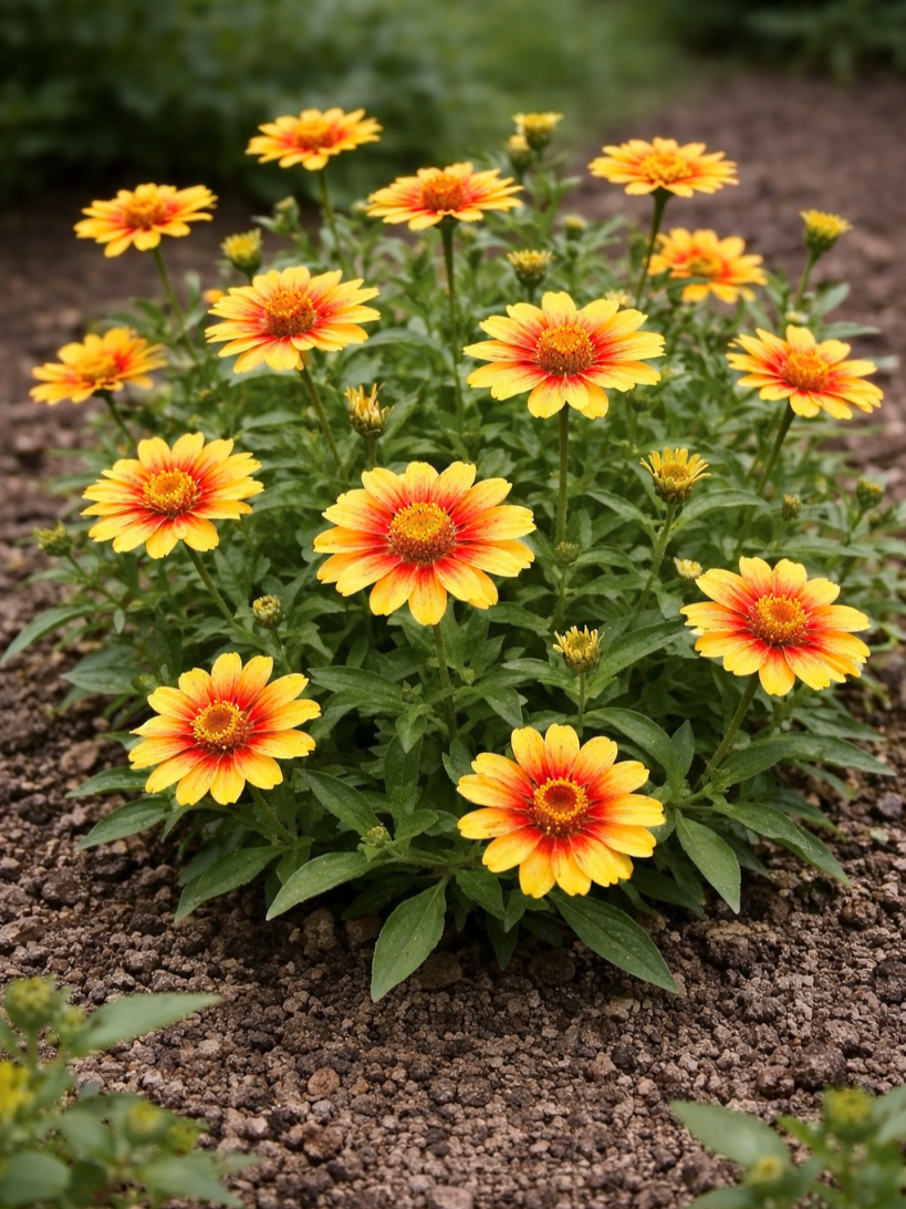 Žemaūgė merilendo gvaizdūnė Zahara Sunburst  (Zinnia marylandica), 10 sėklų