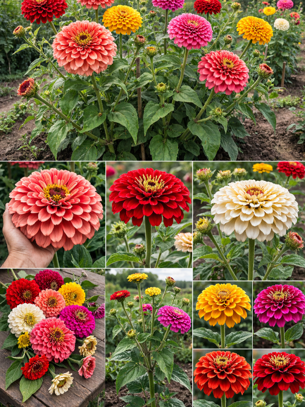Puikioji gvaizdūnė 'Giant Blaupunkt Mi'x 19 sėklų (Zinnia elegans)