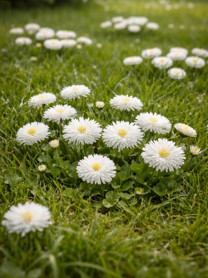 Daugiametė saulutė (balta) (Bellis perrensis) Sėklų 0,1g