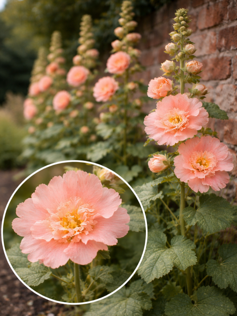 Aukštoji piliarožė 'Spring celebrities apricot' 10 sėklų ( Althaea rosea)
