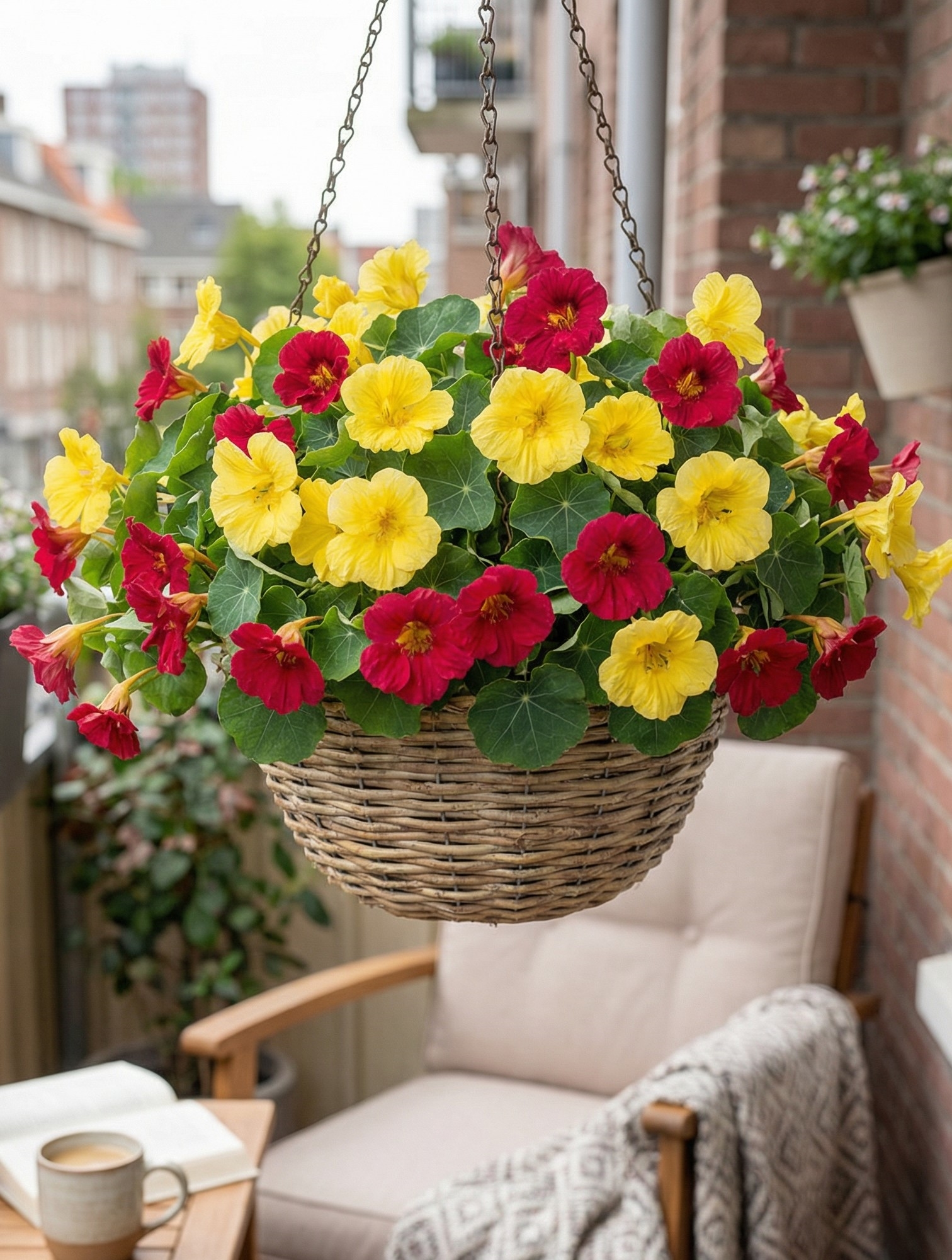 Mažoji nasturtė 'Baby Lemon Raspberry mix' 15 sėklų (Trpaeolum minus)