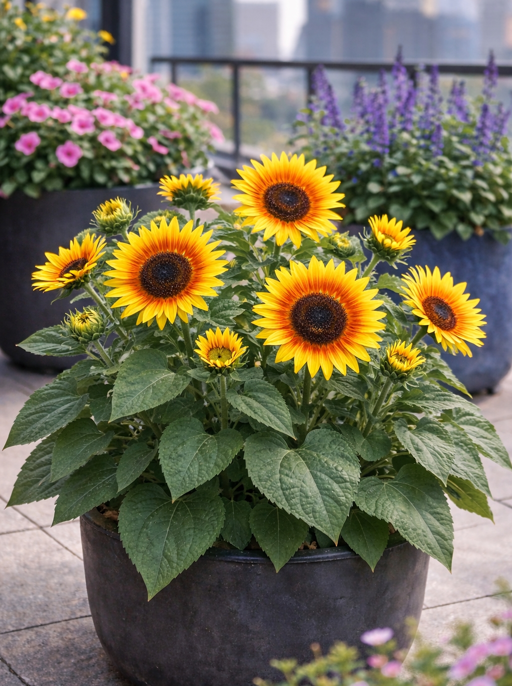 Žemaūgė tikroji saulėgrąža 'Suntastic bicolour red and yellow', 10 sėklų (Helianthus annuus)