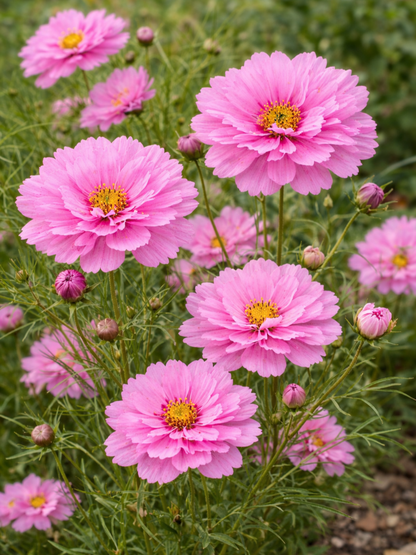 Kosmėja paprastoji 'D.C. Rose Bon Bon' 10 sėklų  (Cosmea bipinatus)