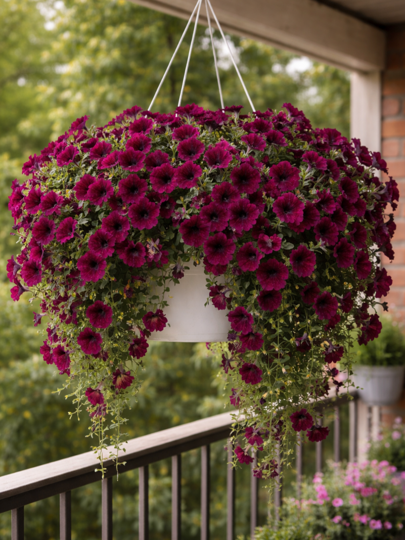 Hibridinė petunija svyranti Kaskada (purpurinė) (lot. Petunia x hybrida pendula) Sėklų 0,02g