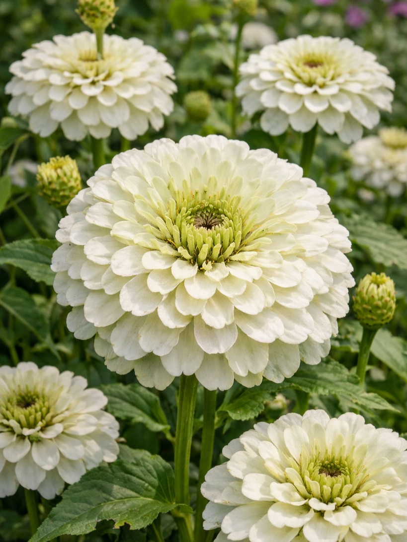 Puikioji gvaizdūnė balta  Sėklų 1g (Zinnia elegans dahl. fl.pl)