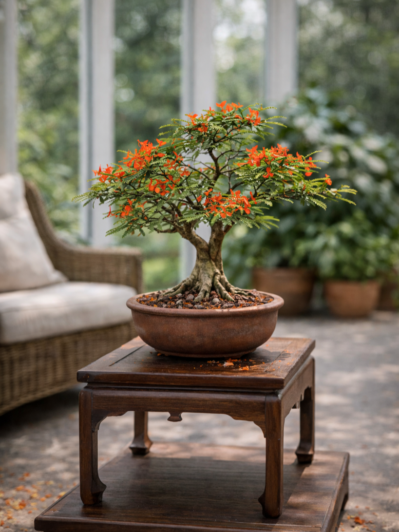 Ugniamedžiai karališkieji 5 sėklos (Delonix regia)