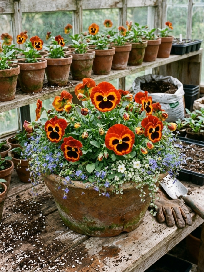 Našlaitė darželinė 'Power Fire' 10 sėklų (Viola witrockiana)