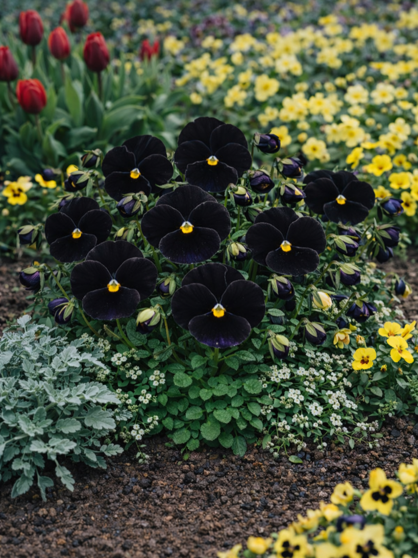 Darželinės našlaitės 'Czarny'  Sėklų 0,2g (Viola wittrockiana)