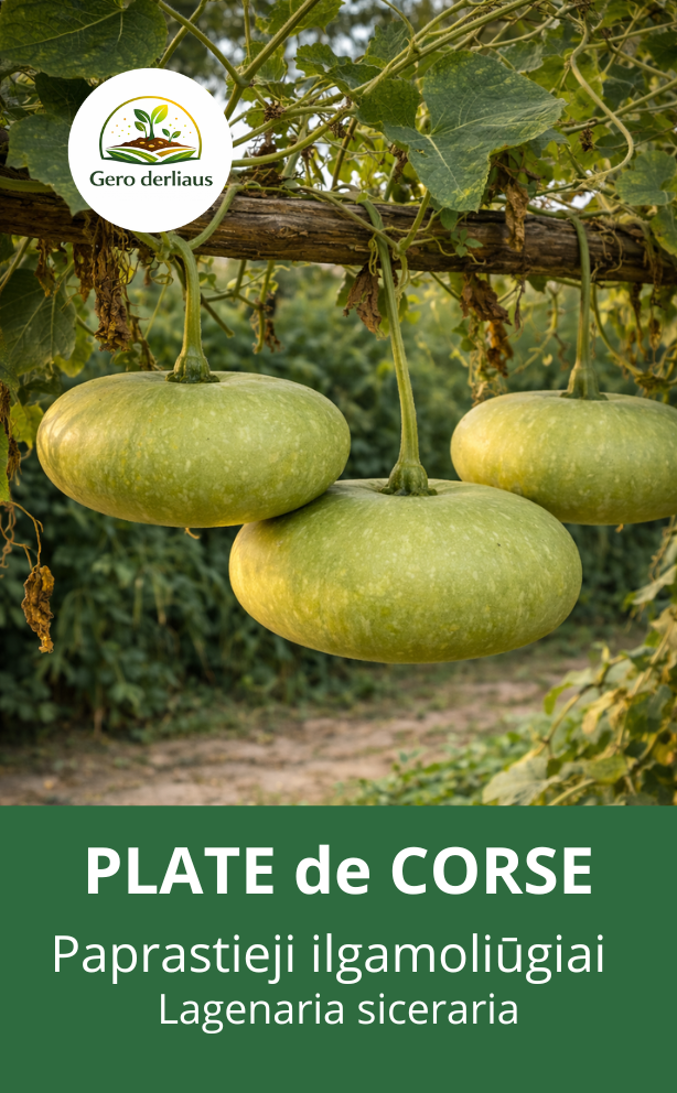 Lagenaria 'plate de corse' 5 sėklos (lagenaria siceraria)